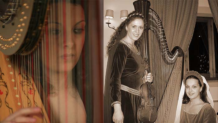 Italian wedding harpist duo Harp and Violin